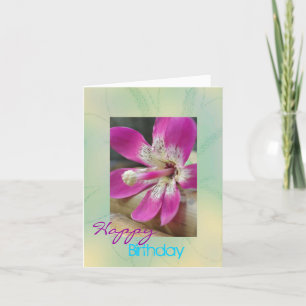 Tarjeta de cumpleaños "Cyndee" Orquídea Tropical