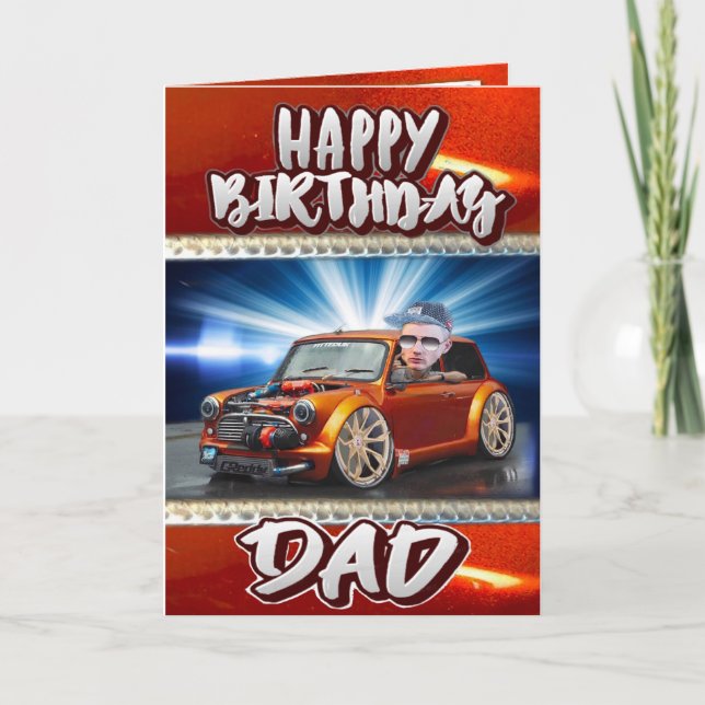 Tarjeta de cumpleaños Dads (Anverso)