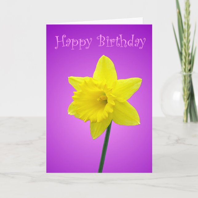 Tarjeta de cumpleaños Daffodil (Anverso)