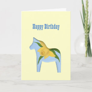 Tarjeta de cumpleaños Daffodil Horse