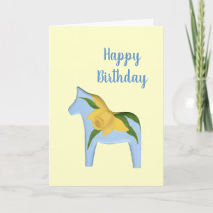Tarjeta de cumpleaños Daffodil Horse