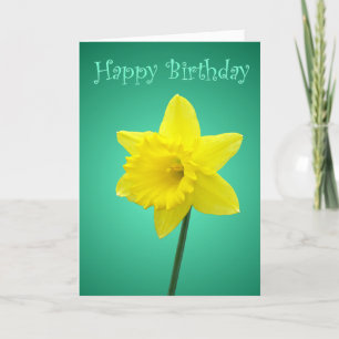 Tarjeta de cumpleaños Daffodil - II
