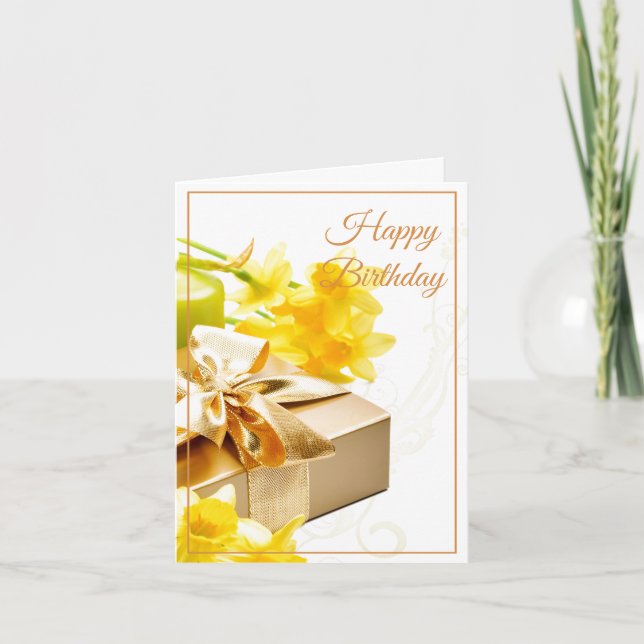 Tarjeta de cumpleaños-Daffodils (Anverso)