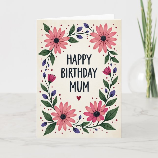 Tarjeta de cumpleaños Daisy Bloom (Anverso)