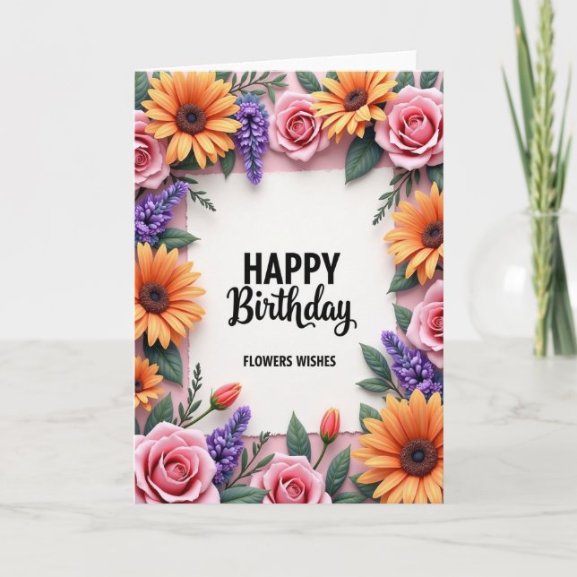 Tarjeta de cumpleaños Daisy Delight (Anverso)