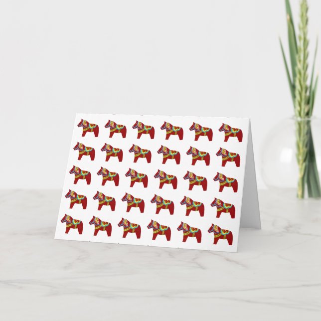 Tarjeta de cumpleaños Dala Horse (Anverso)