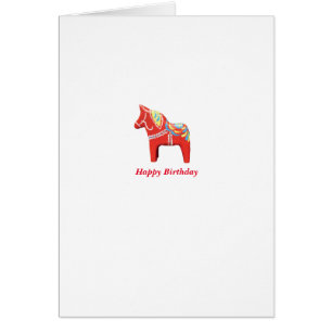 Tarjeta de cumpleaños Dala Horse