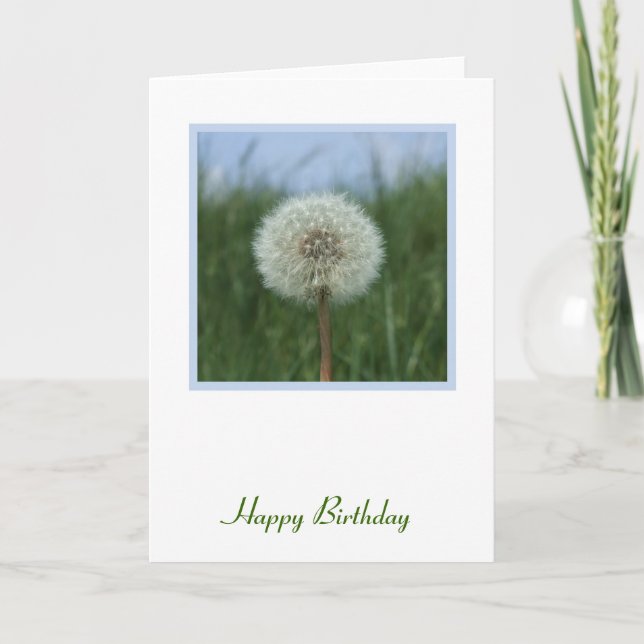 Tarjeta de cumpleaños Dandelion (Anverso)
