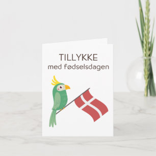 Tarjeta de cumpleaños danesa - Tillykke med fødsel