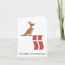 Tarjeta de cumpleaños danesa - Tillykke med fødsel