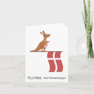 Tarjeta de cumpleaños danesa - Tillykke med fødsel