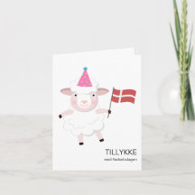Tarjeta de cumpleaños danesa - Tillykke med fødsel