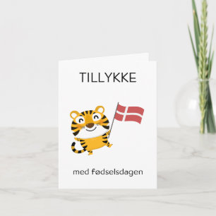 Tarjeta de cumpleaños danesa - Tillykke med fødsel