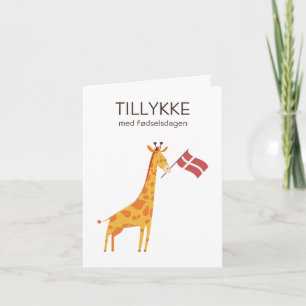 Tarjeta de cumpleaños danesa - Tillykke med fødsel