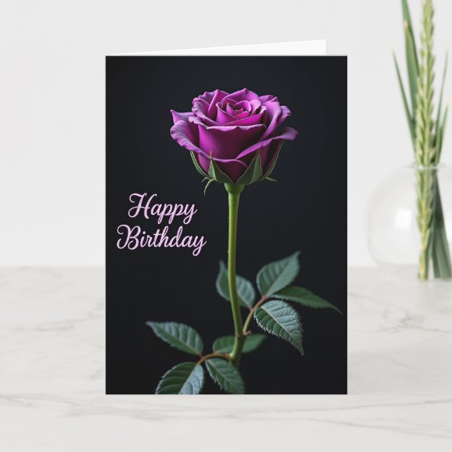 Tarjeta de cumpleaños Dark Bloom (Anverso)