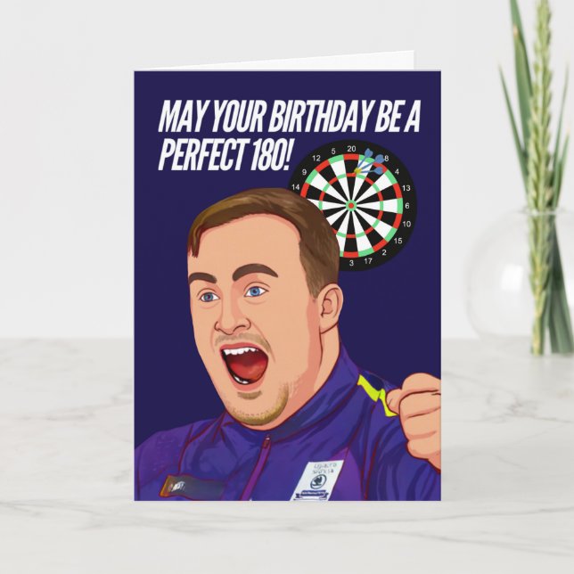 Tarjeta de cumpleaños Darts (Anverso)