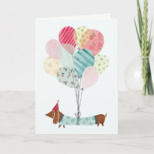 Tarjeta de cumpleaños Daschund
