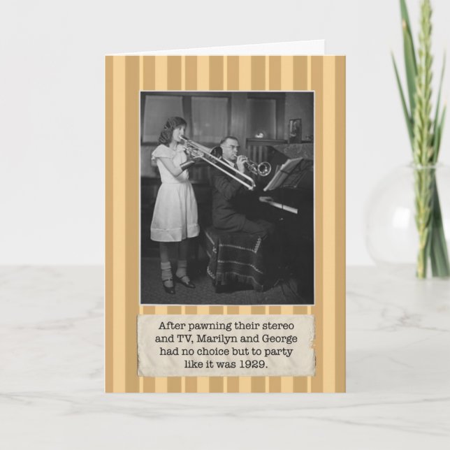 Tarjeta de cumpleaños de 1929 como fiesta (Anverso)