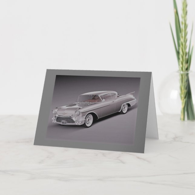 TARJETA DE CUMPLEAÑOS DE 1957 Cadillac Eldorado Bi (Anverso)