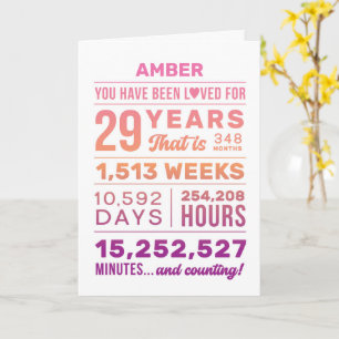 Tarjeta de cumpleaños de 29 años You've Been Loved