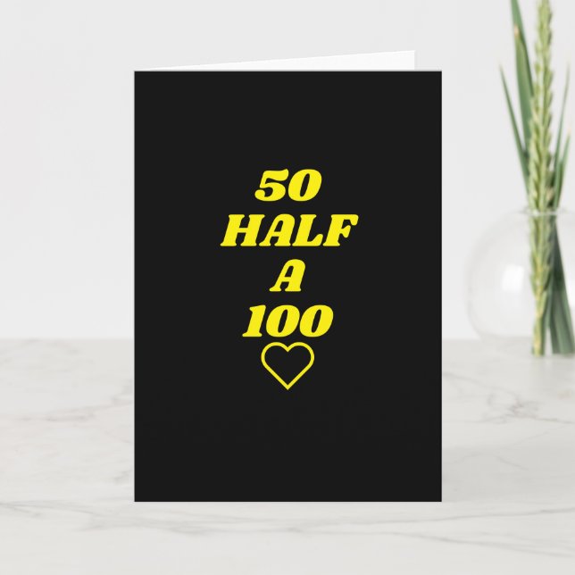 Tarjeta de cumpleaños de 50 a 100 (Anverso)