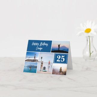 Tarjeta de cumpleaños de 5 fotos con tema de avent