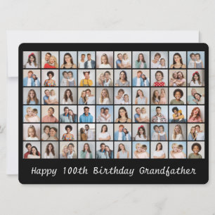 Tarjeta de cumpleaños de 60 collage de fotos añade