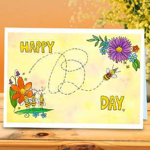 Tarjeta de cumpleaños de abejas de Nicole Janes