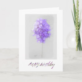 TARJETA DE CUMPLEAÑOS DE ABSTRACTO MAUVE FLOWER