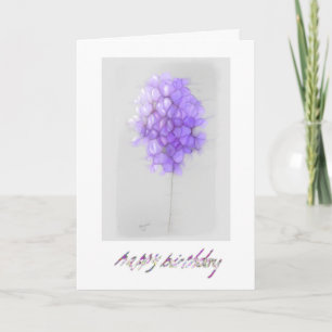 TARJETA DE CUMPLEAÑOS DE ABSTRACTO MAUVE FLOWER