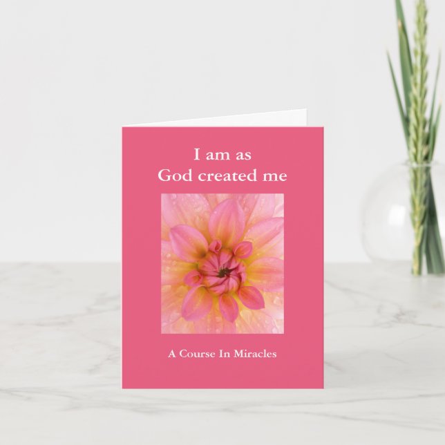 Tarjeta de cumpleaños de ACIM - un curso en (Anverso)