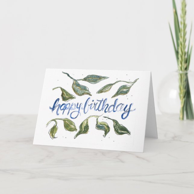 Tarjeta de cumpleaños de acuarela (Anverso)