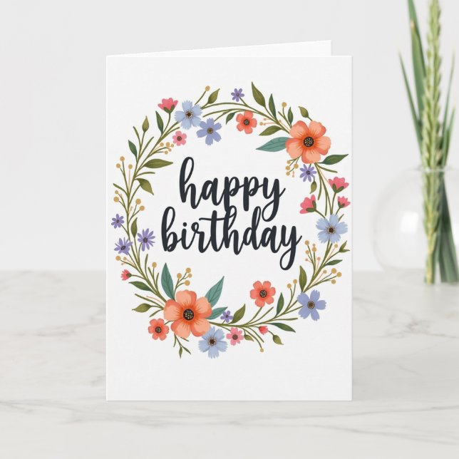 Tarjeta de cumpleaños de acuarela (Anverso)