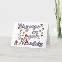 Tarjeta de cumpleaños de acuarela