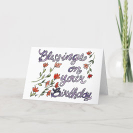 Tarjeta de cumpleaños de acuarela