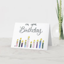 Tarjeta de cumpleaños de acuarela