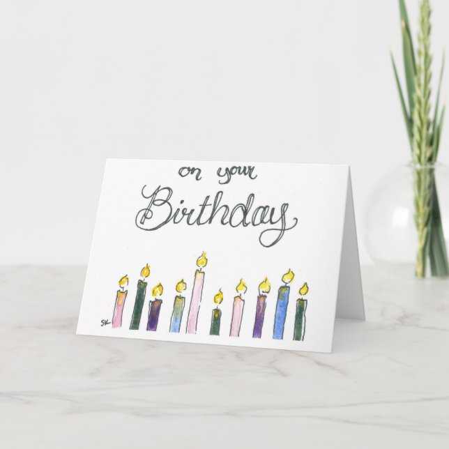 Tarjeta de cumpleaños de acuarela (Anverso)