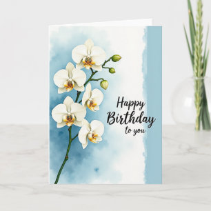 Tarjeta de cumpleaños de acuarela soñadora