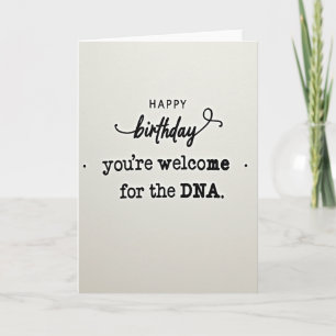 Tarjeta de cumpleaños de ADN ingeniosa