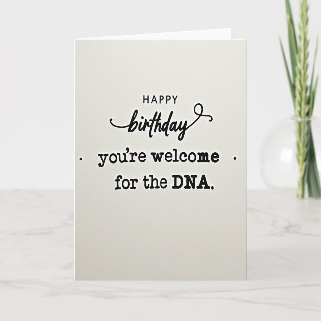 Tarjeta de cumpleaños de ADN ingeniosa (Anverso)