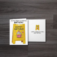 Tarjeta de Cumpleaños de Advertencia Divertida – S