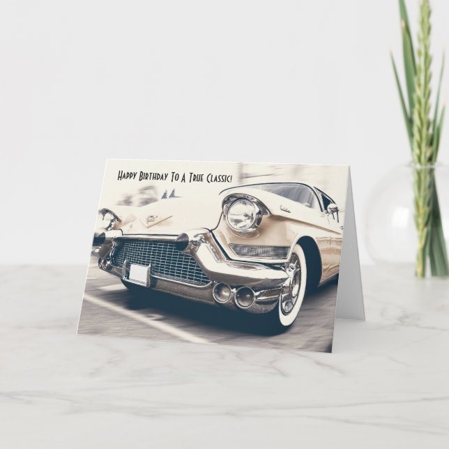 Tarjeta de cumpleaños de aficionado anticuario clá (Anverso)
