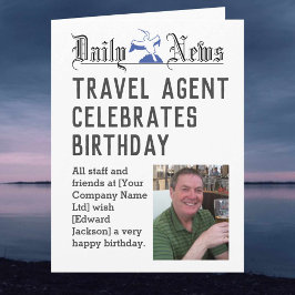 Tarjeta de cumpleaños de agente de viajes para per