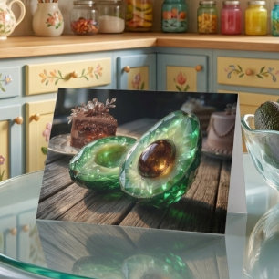 Tarjeta de cumpleaños de aguacate cristalino Agu
