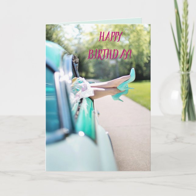 TARJETA DE CUMPLEAÑOS DE AIRE FRESCO PARA ELLA (Anverso)