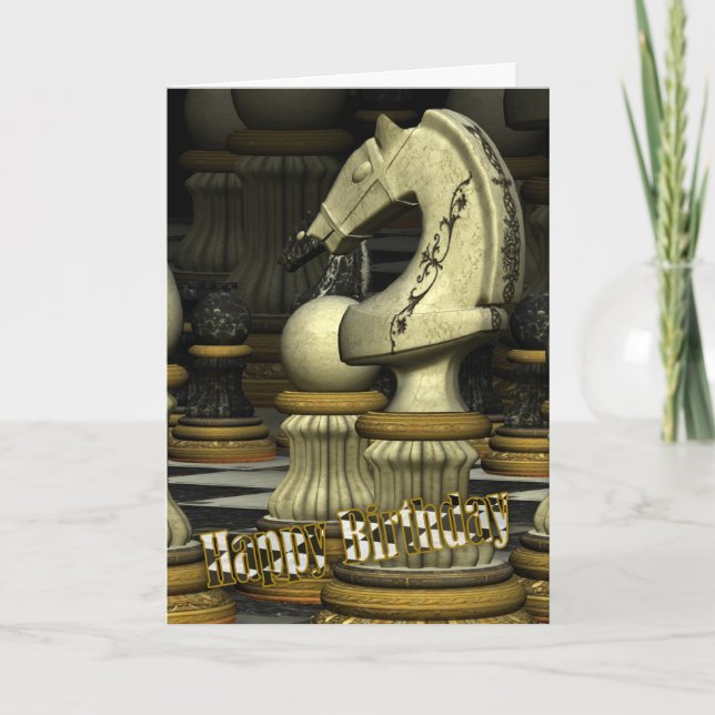 Tarjeta de cumpleaños de ajedrez (Anverso)