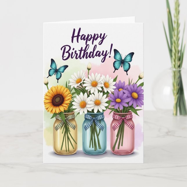 Tarjeta de cumpleaños de ala azul (Anverso)