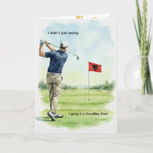 Tarjeta de cumpleaños de Albania, bandera de Alban