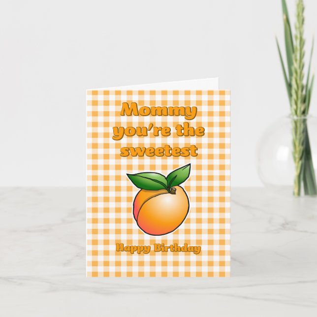 Tarjeta de cumpleaños de albaricoque dulce (Anverso)