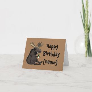 Tarjeta de cumpleaños de alce